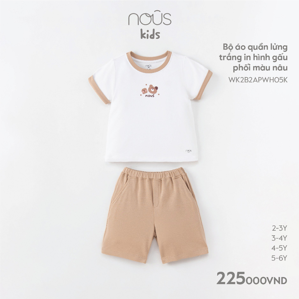 [FULL] Bộ quần áo cộc Nous Kids ( từ 2 - 6 tuổi )