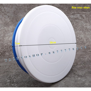 Bàn xoay Nhựa - full box. Đường kính 28cm. Cao 7cm. Có lớp silicon chống trượt.