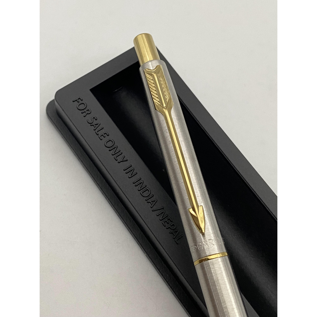 Bút bi bấm Parker Classic Stainless Stell made in India - 114.3.PK.CSSBPWC.BL