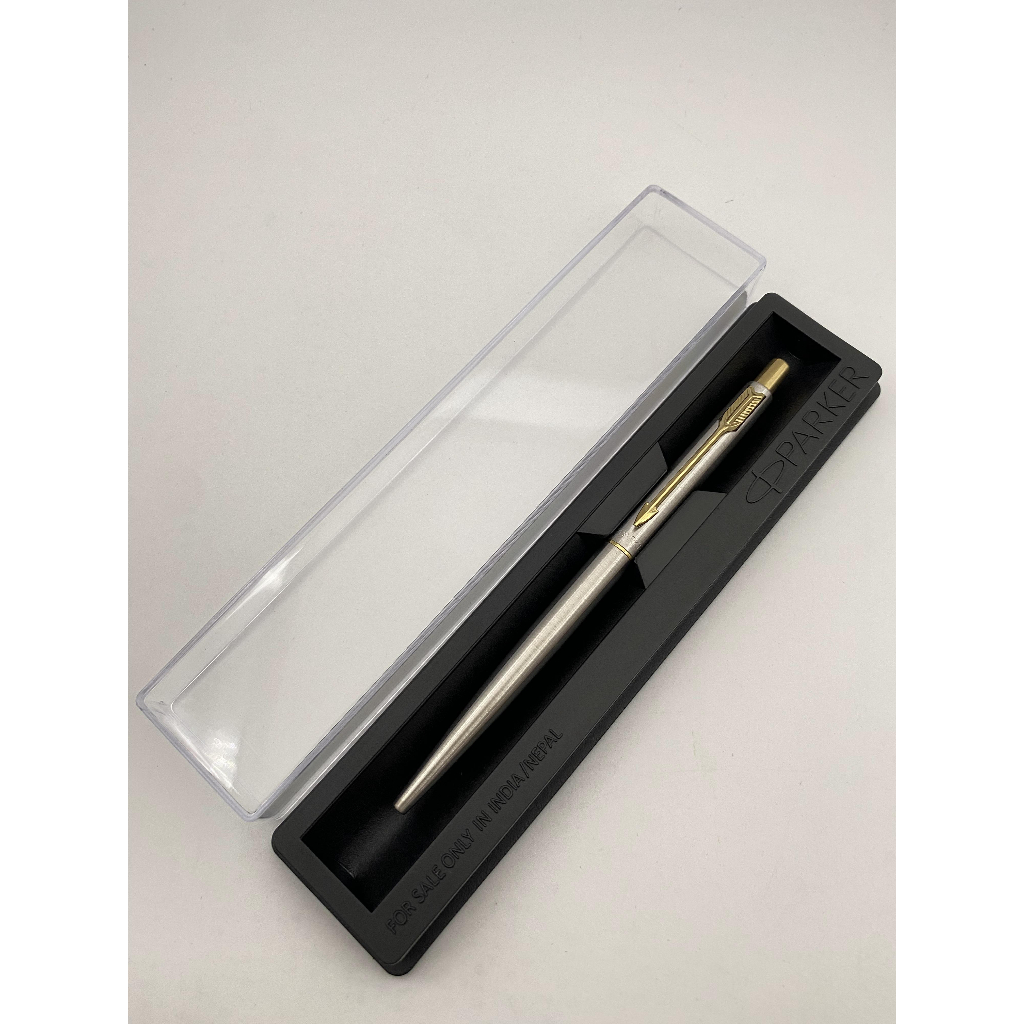 Bút bi bấm Parker Classic Stainless Stell made in India - 114.3.PK.CSSBPWC.BL