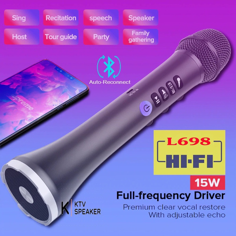 Micro karoke blutut L698 chống rú chống ù .Micro blutut L698