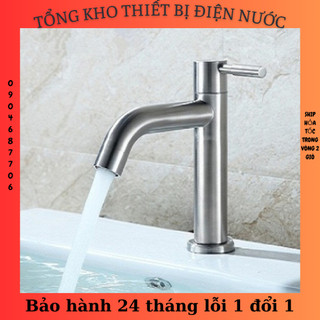 Vòi lạnh lavabo inox 304 cao cấp VL03 tặng dây cấp inox