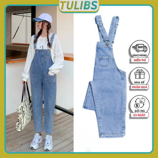  Yếm jean nữ quần dài ống rộng ulzzang hàn quốc cao cấp trẻ trung cá tính Tulibs 