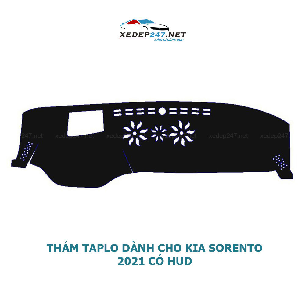 Thảm Taplo dành cho xe Kia Sorento 2021 Có HUD(bản có cảm biến chỗ loa)