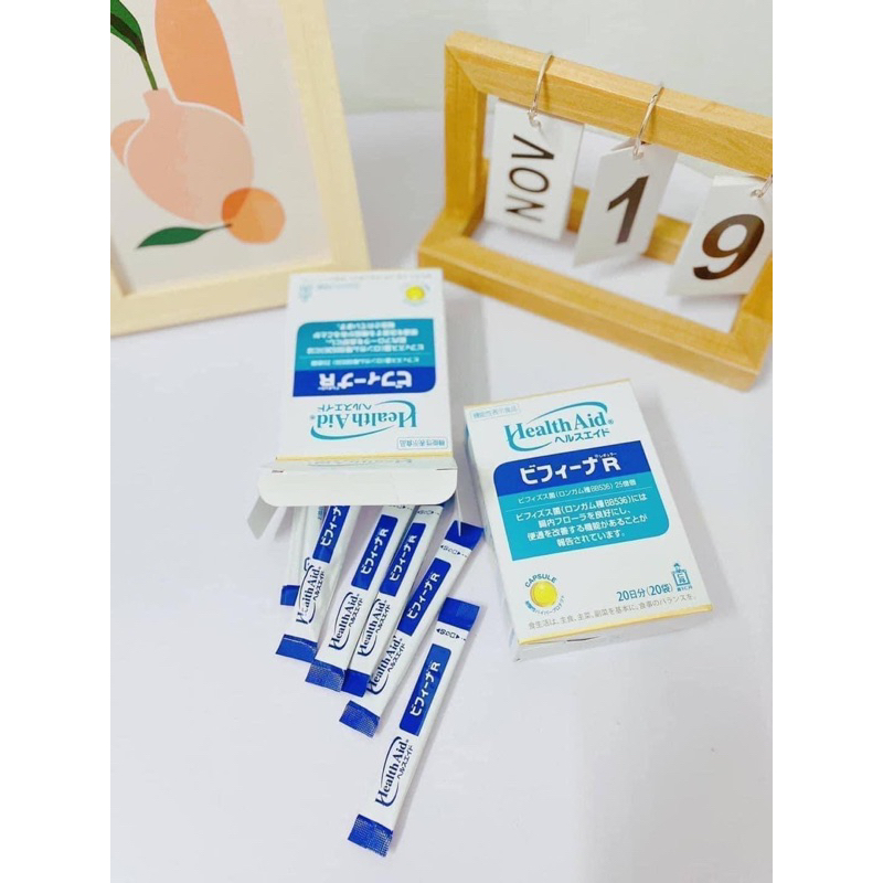 Men vi sinh, men tiêu hóa Bifina Nhật Bản - Cải thiện tình trạng táo bón,tiêu chảy,đầy hơi, loại R hộp 20 gói
