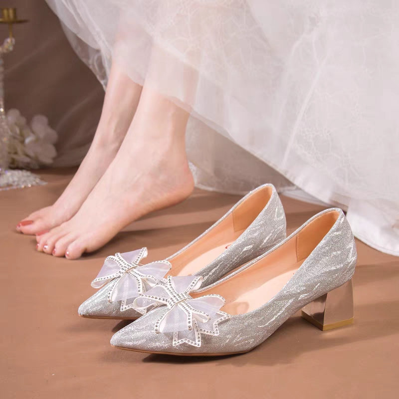 Giày cao gót đế trụ 5cm xinh
