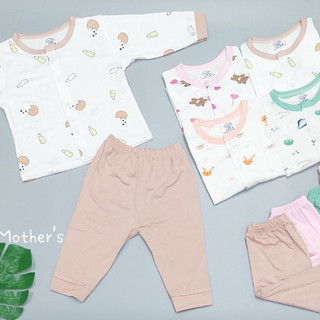 Bộ thun lạnh tay dài cho bé, bộ dài cúc giữa unchi thun lạnh cho bé từ 3 tháng - 2 tuổi