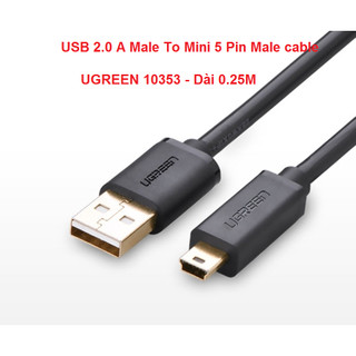Cáp USB 2.0 sang Mini USB ( 0.25m Ugreen 10353 , 1m Ugreen 10355 , 3m Ugreen 10386 ) Ugreen