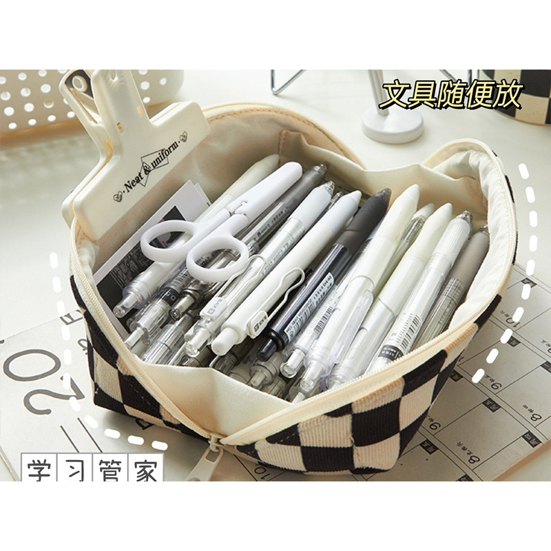 Túi Bút To Vintage Flower Pencil Case Vải Nhung Mịn