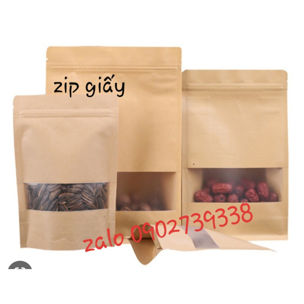 500GR TÚI ZIP GIẤY CỬA SỔ TRÀN