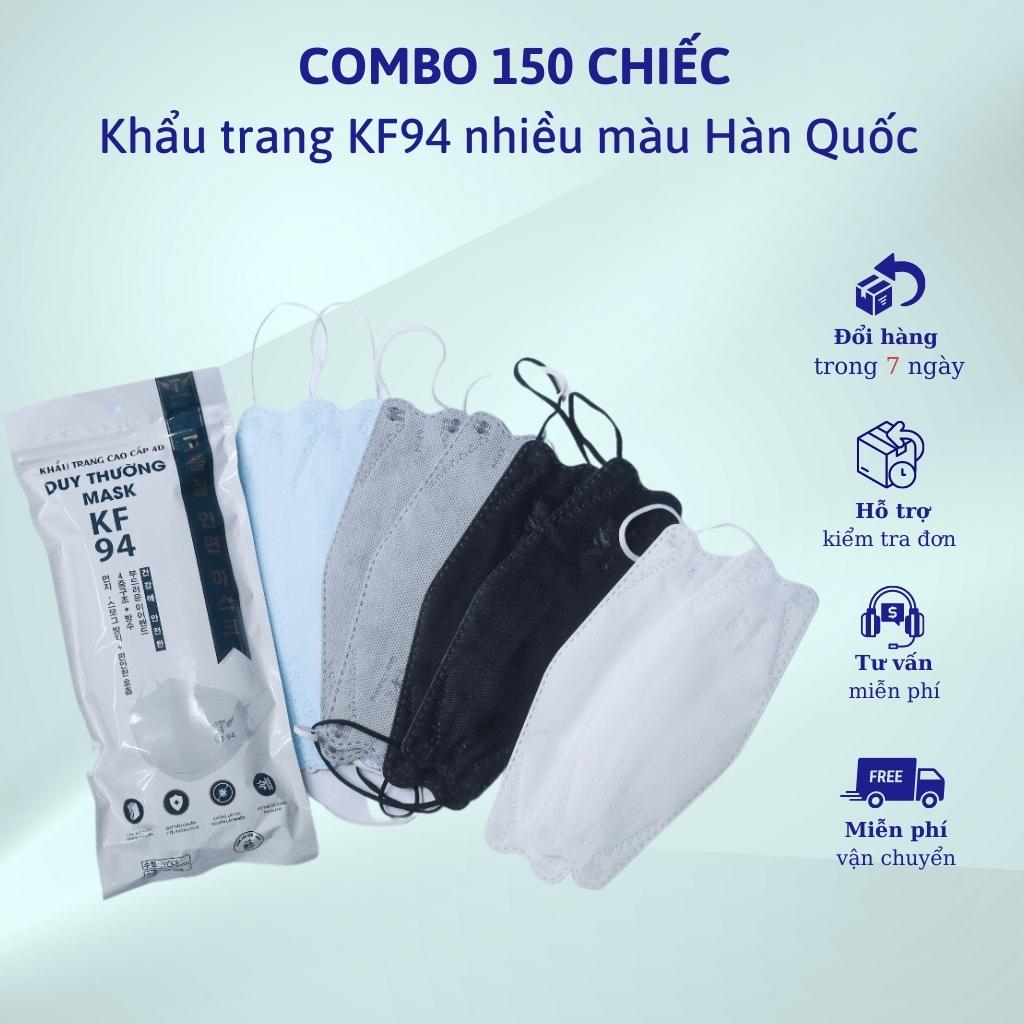 Combo 20 Khẩu Trang 4D KF94 Chống Tia UV Chống Nắng 4 Lớp Chống Bụi Mịn Chống Khuẩn- Duy Thường Mask