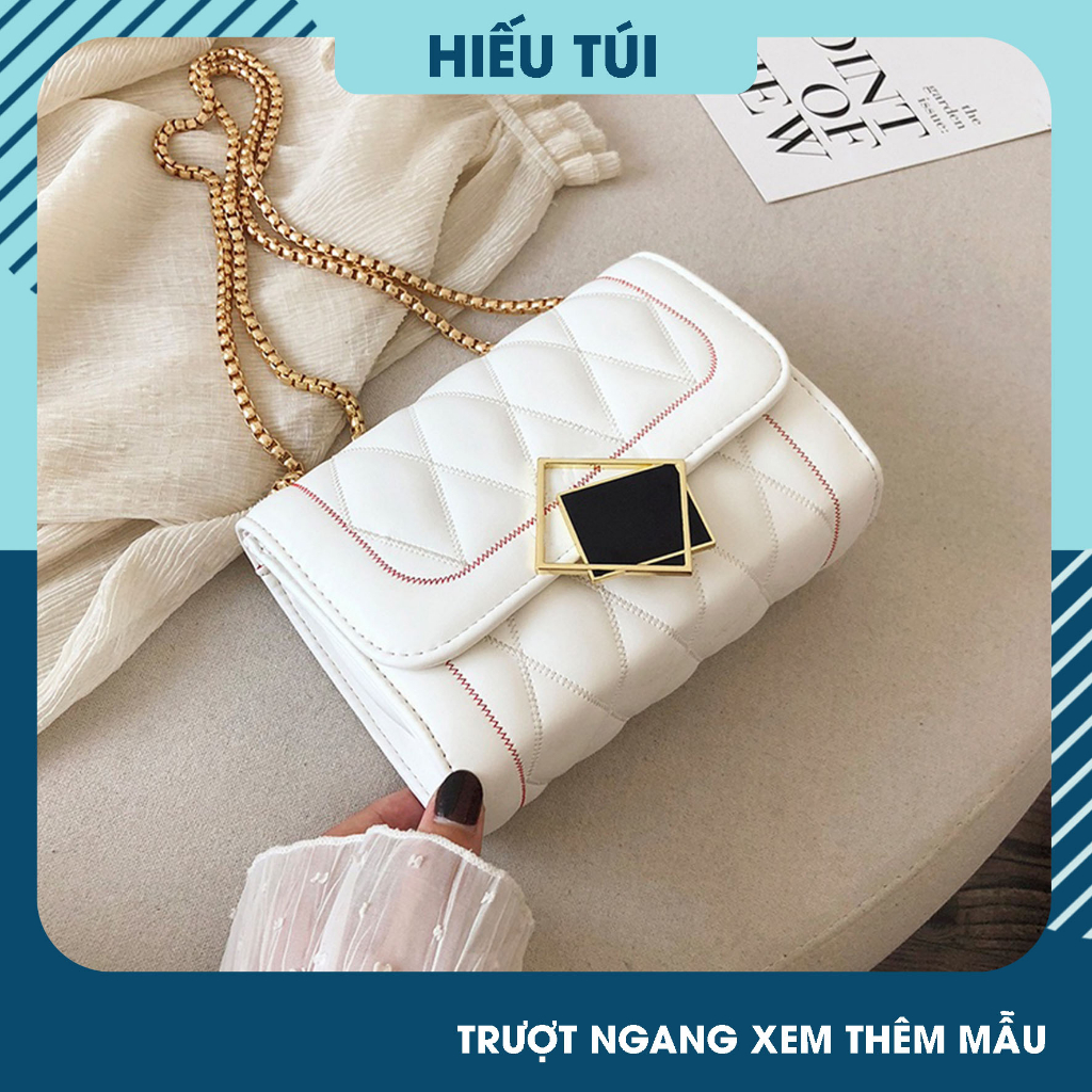 TÚI XÁCH NỮ ĐEO CHÉO HIẾU TÚI KHÓA GƯƠNG LỆCH THỜI TRANG CỰC ĐẸP HT06