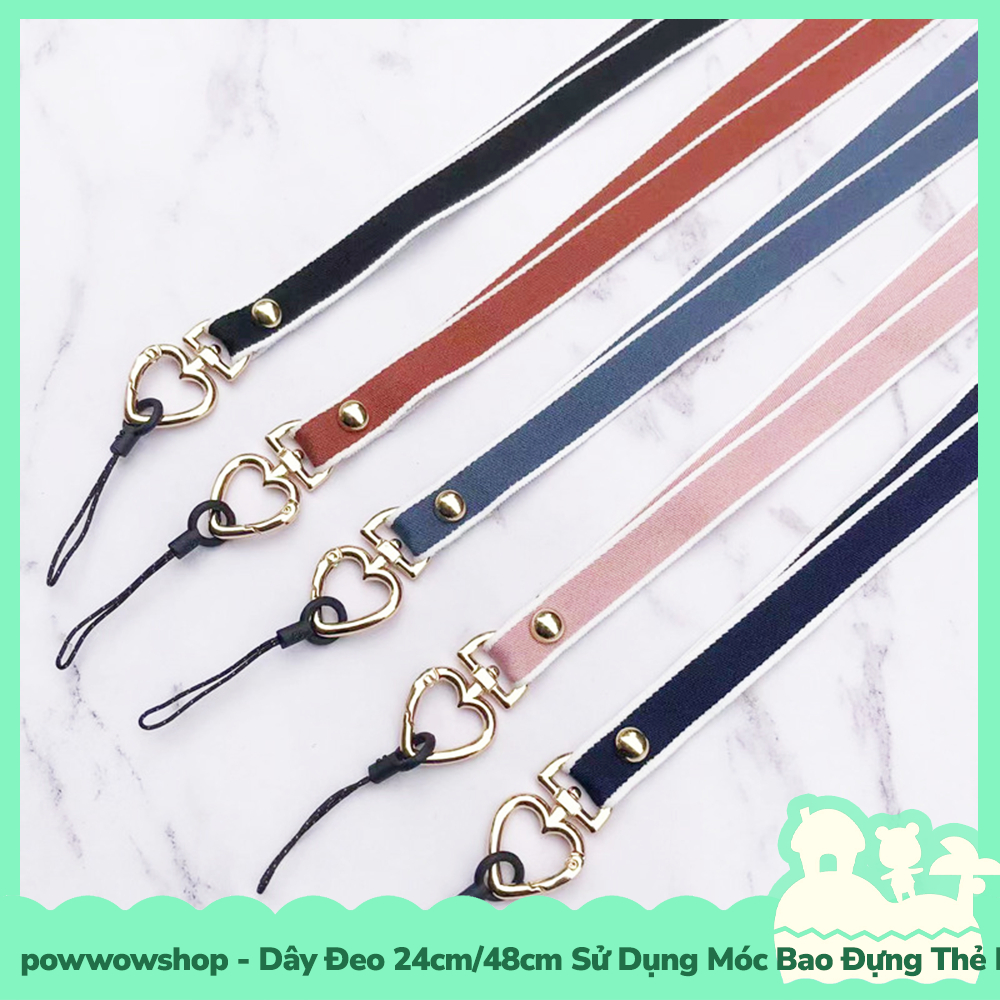 [Sẵn VN - Hỏa Tốc] Dây Đeo 24cm/48cm Sử Dụng Để Móc Vào Bao Đựng Thẻ Nhân Viên / Buộc Vào Điện Thoại Heart Colorful