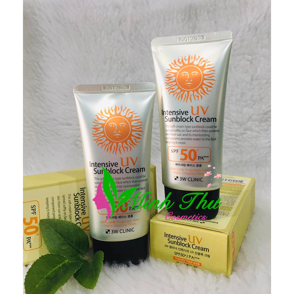 Kem chống nắng 3W Clinic Intensive UV Sunblock Cream SPF50 PA+++