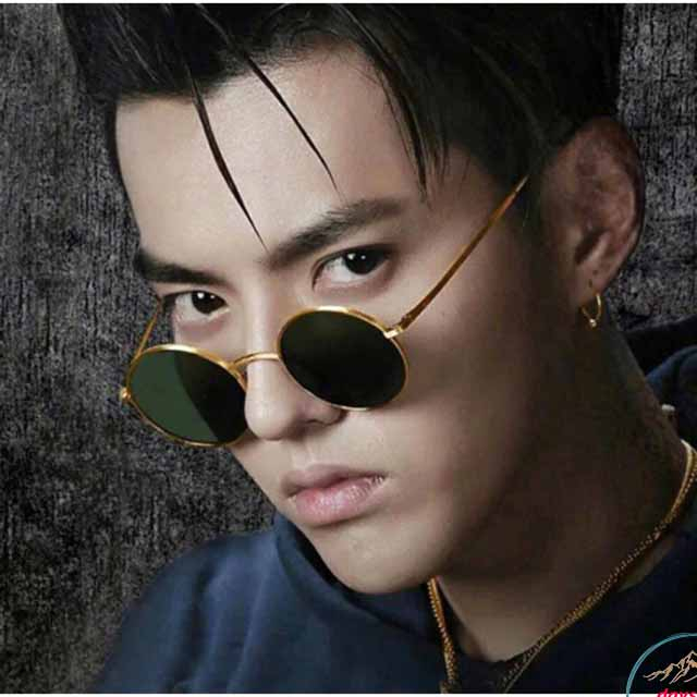 Kính mát gọng tròn phong cách retro thời trang Kính râm thời trang nam nữ kính thầy bói mù