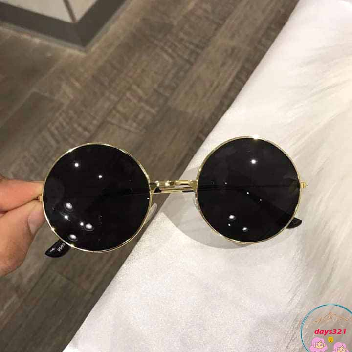 Kính mát gọng tròn phong cách retro thời trang Kính râm thời trang nam nữ kính thầy bói mù