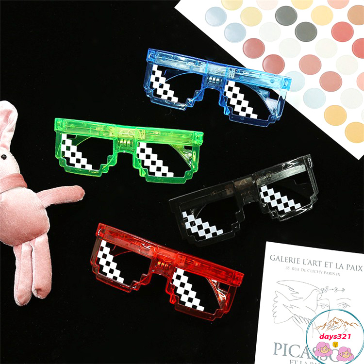 Kính Thuglife 6 Chấm MINECRAFT đèn led - Thug Life Nhiều Màu Sắc Thiết Kế Thời Trang Độc Đáo