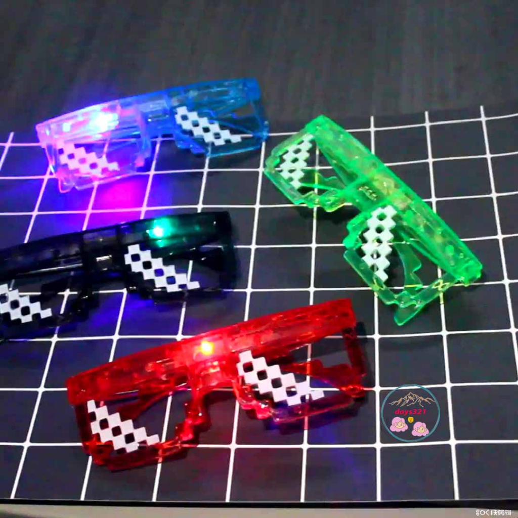 Kính Thuglife 6 Chấm MINECRAFT đèn led - Thug Life Nhiều Màu Sắc Thiết Kế Thời Trang Độc Đáo