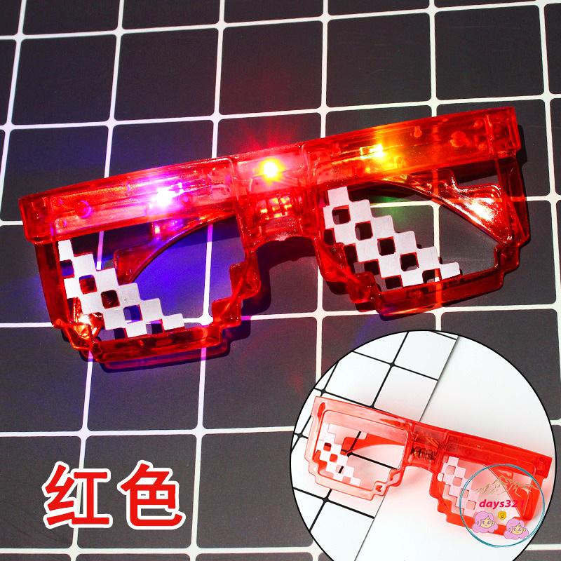 Kính Thuglife 6 Chấm MINECRAFT đèn led - Thug Life Nhiều Màu Sắc Thiết Kế Thời Trang Độc Đáo