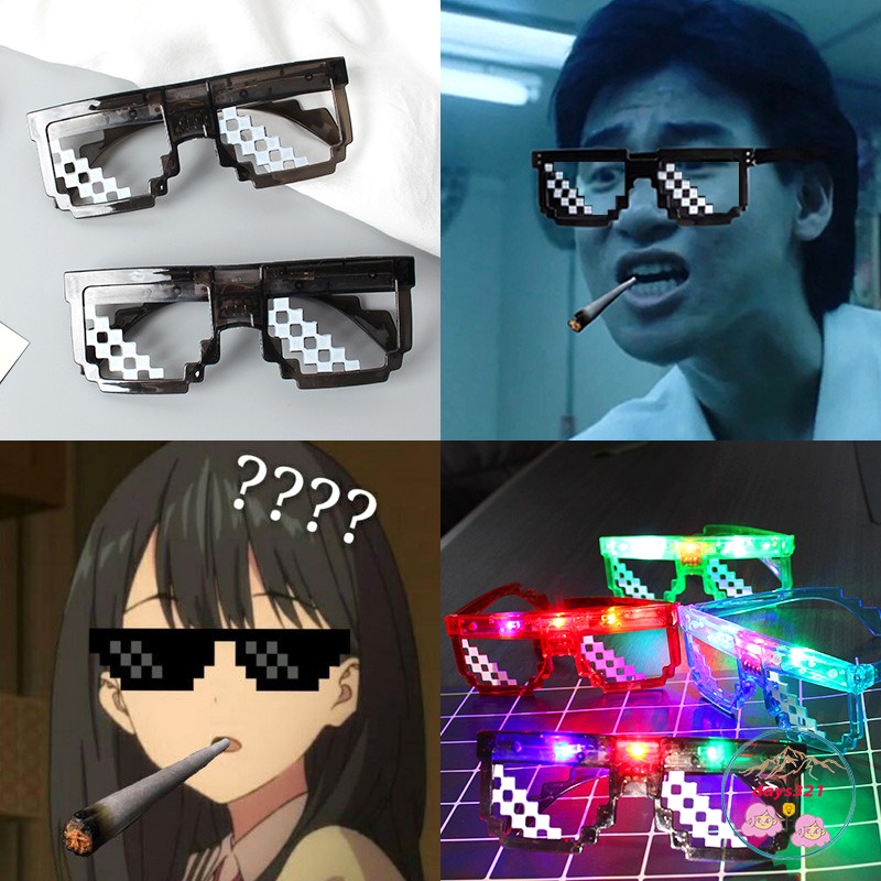 Kính Thuglife 6 Chấm MINECRAFT đèn led - Thug Life Nhiều Màu Sắc Thiết Kế Thời Trang Độc Đáo