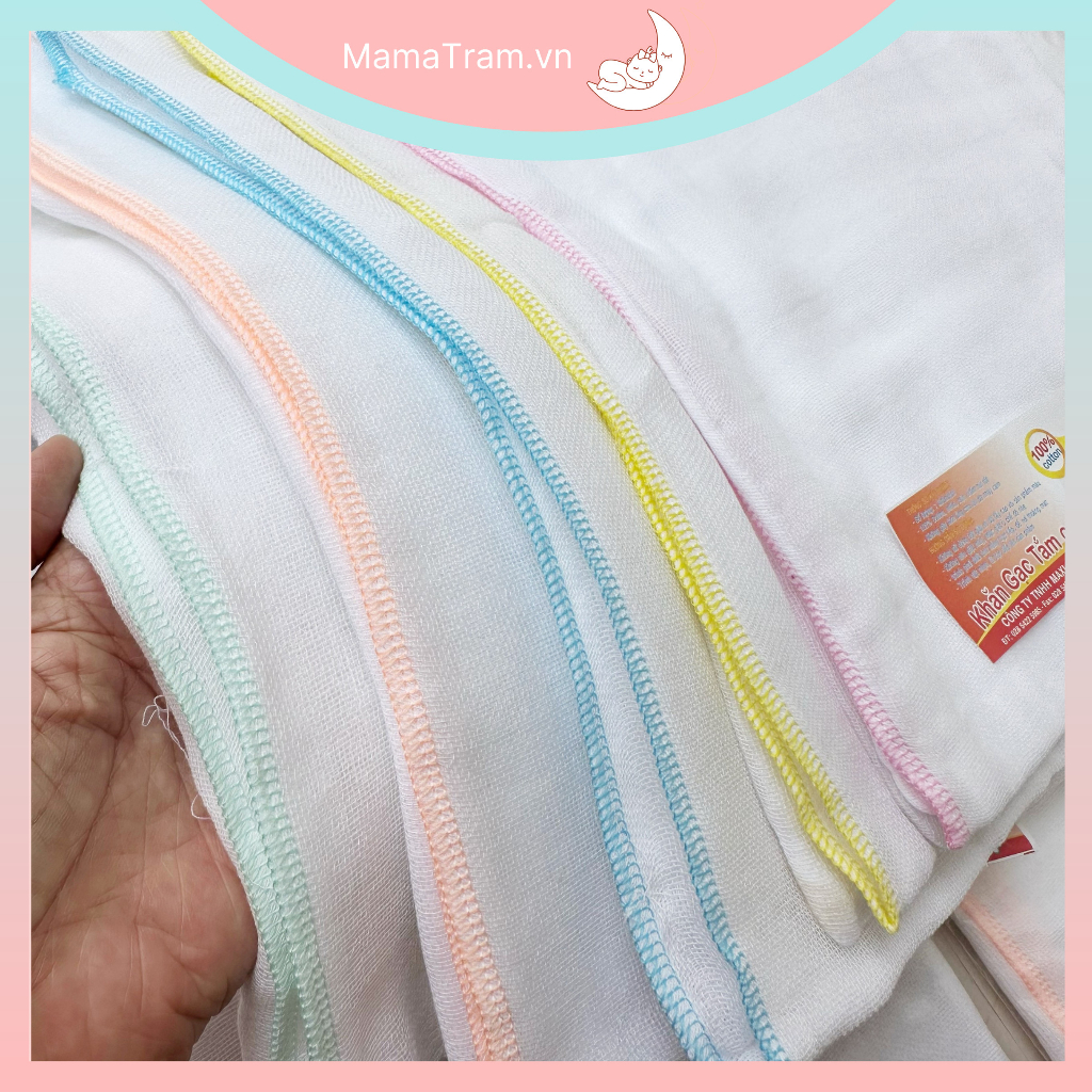 Khăn tắm bé sơ sinh - Khăn mùng cotton Nhật - Khăn Tắm Gạc 5 lớp kích thước lớn 120*80cm