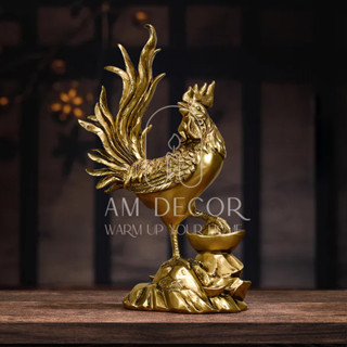 Tượng Gà trống biểu tượng tài lộc, hạnh phúc, may mắn phong thuỷ decor trang trí sang trọng - AM Decor