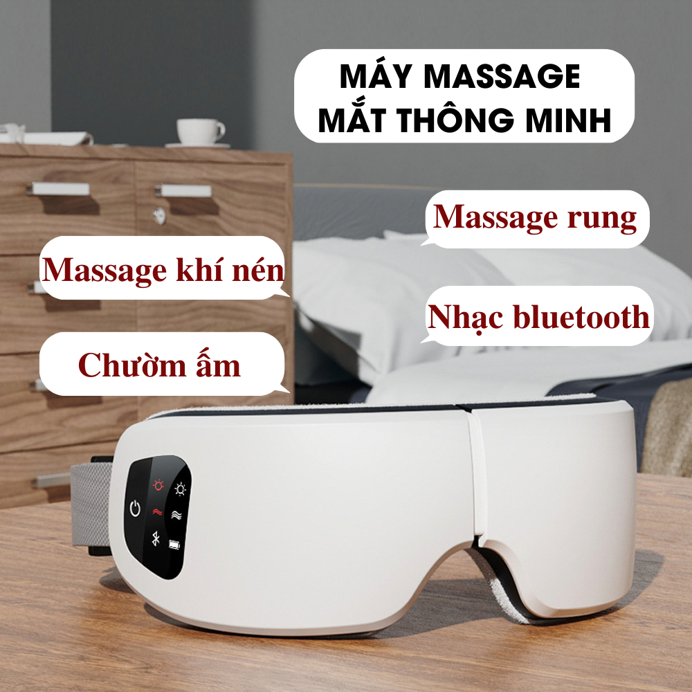 Máy massage mắt thông minh CTFAST 8S: Mát xa khí nén, rung kết hợp nhiệt làm giảm mỏi mắt, quầng thâm