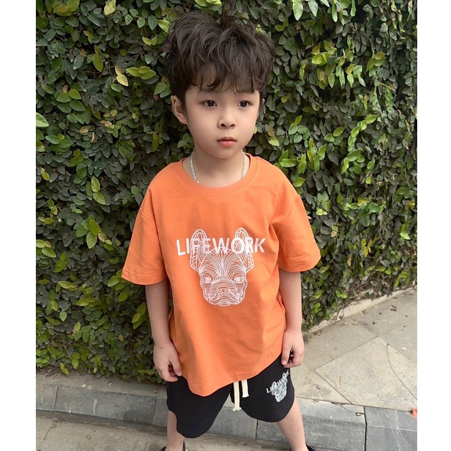 🔥SALE SỐC💯 Sét cotton hè cho bé  Chó LW Cam 2BKids