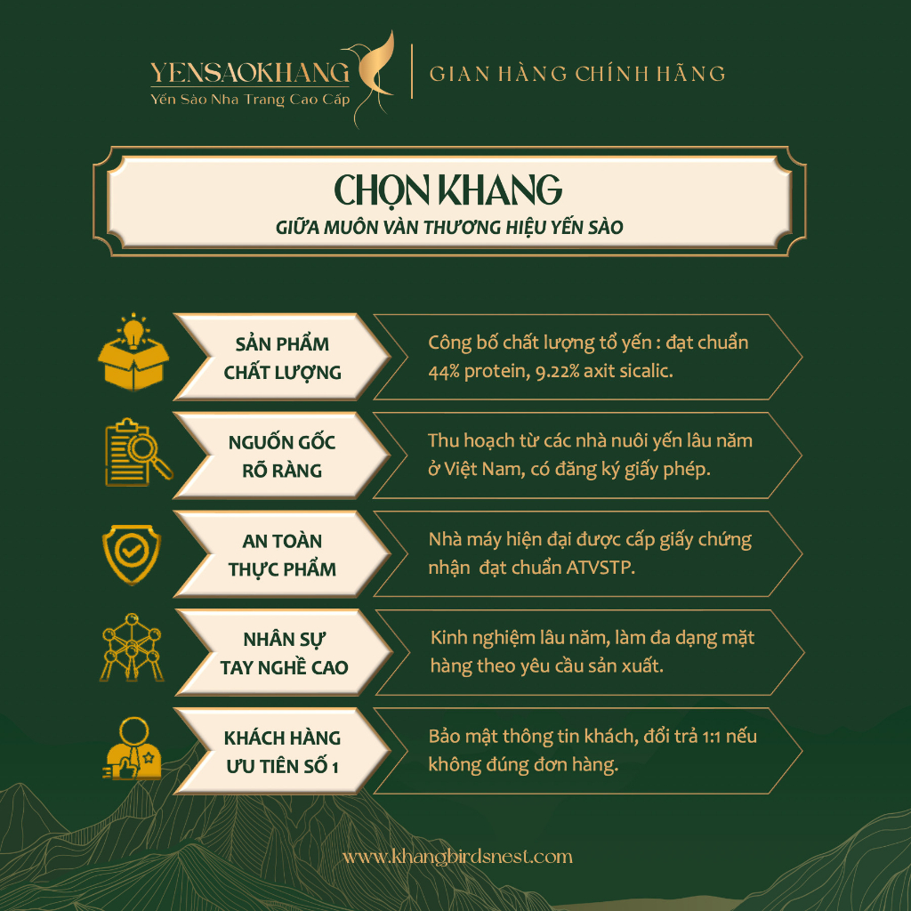 Yến viên khuôn tròn YẾN SÀO KHANG hộp 50gr/100gr