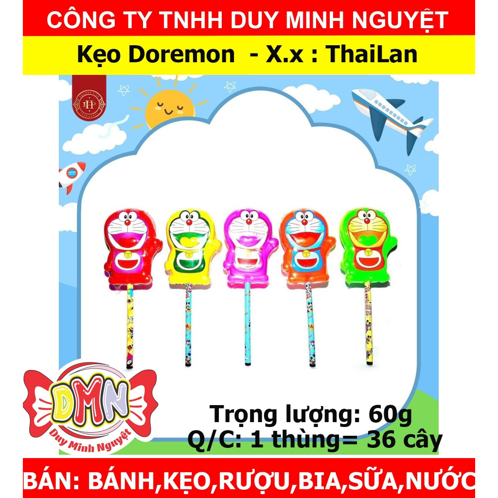Kẹo que đồ chơi có đèn nháy hình Doraemon 60g
