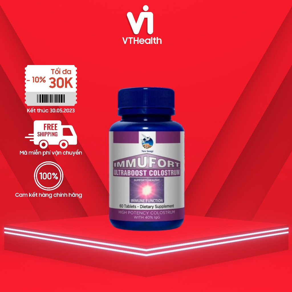 Thực Phẩm Bảo Vệ Sức Khỏe New Image™ Immufort Ultraboost Colostrum hỗ trợ nâng cao sức đề kháng