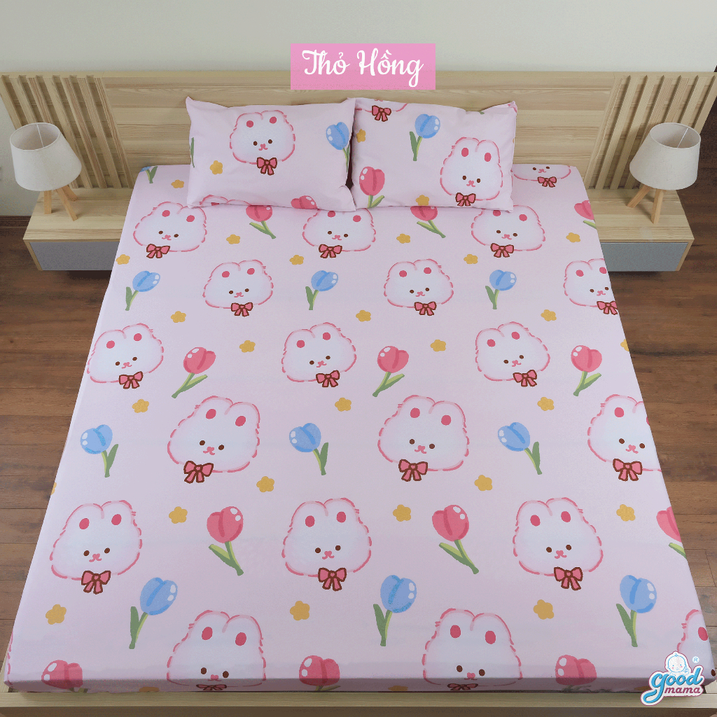 Drap Chống Thấm Bọc Nệm Cao Cấp Goodmama Bề Mặt 100% Cotton Không Nóng Bí
