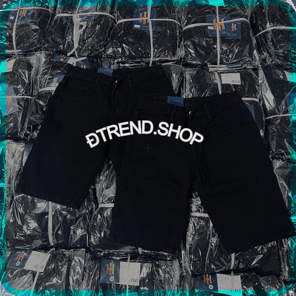 🔥 HOT🔥 Quần Short Jeans Nam trơn đen dễ phồi nhiều loại áo. Không phai màu-xù lông, thoải mái vận động tại ĐTREND.SHOP