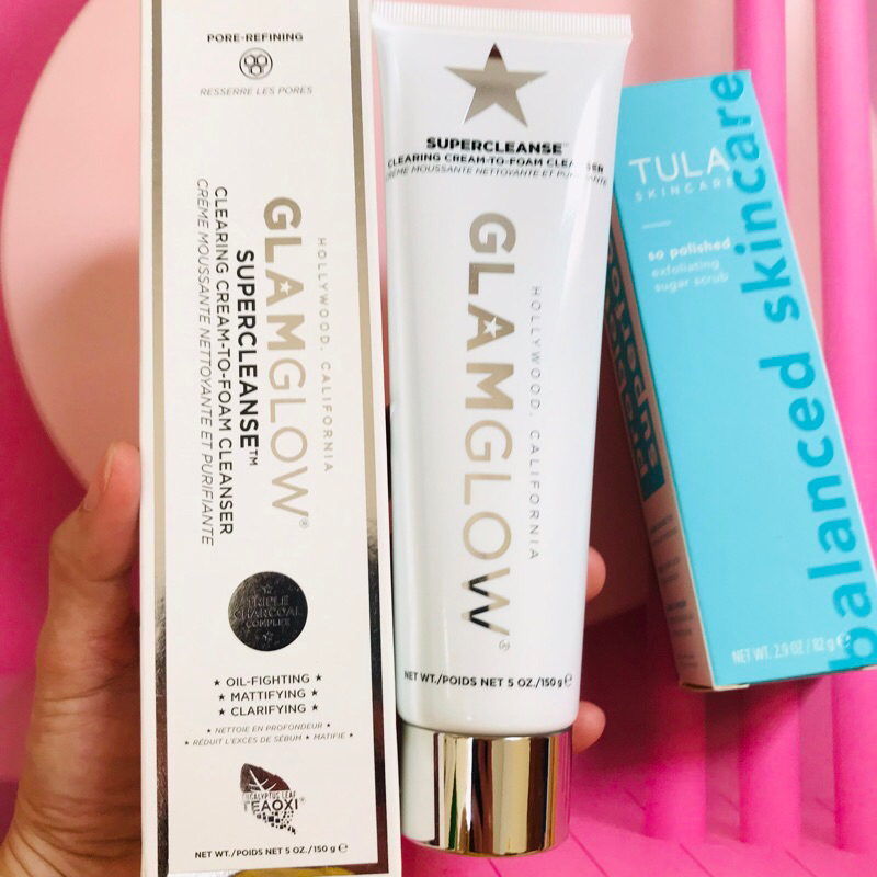 Sữa rửa mặt làm sạch sâu Glamglow SUPERCLEANSE™ Clearing Cream-to-Foam Cleanser