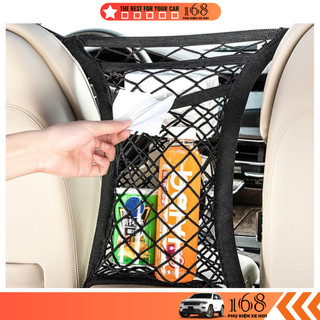 Túi lưới để đồ ô tô (PK168) Túi lưới treo ghế xe hơi - tháo lắp đơn giản