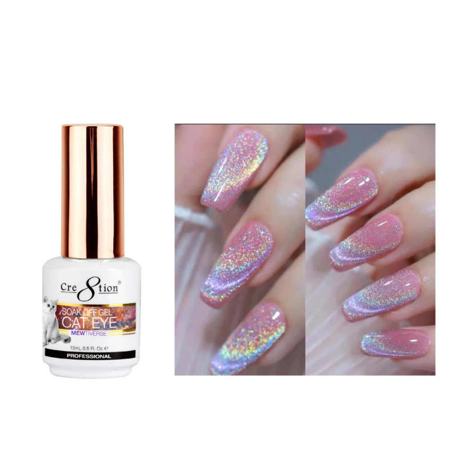 New-Sơn gel Cateye ( gel mắt mèo cầu vòng) hãng Cre8tion 15ml