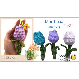 Móc khoá hoa tuylip🌷 đồ handmade ảnh shop tự chụp