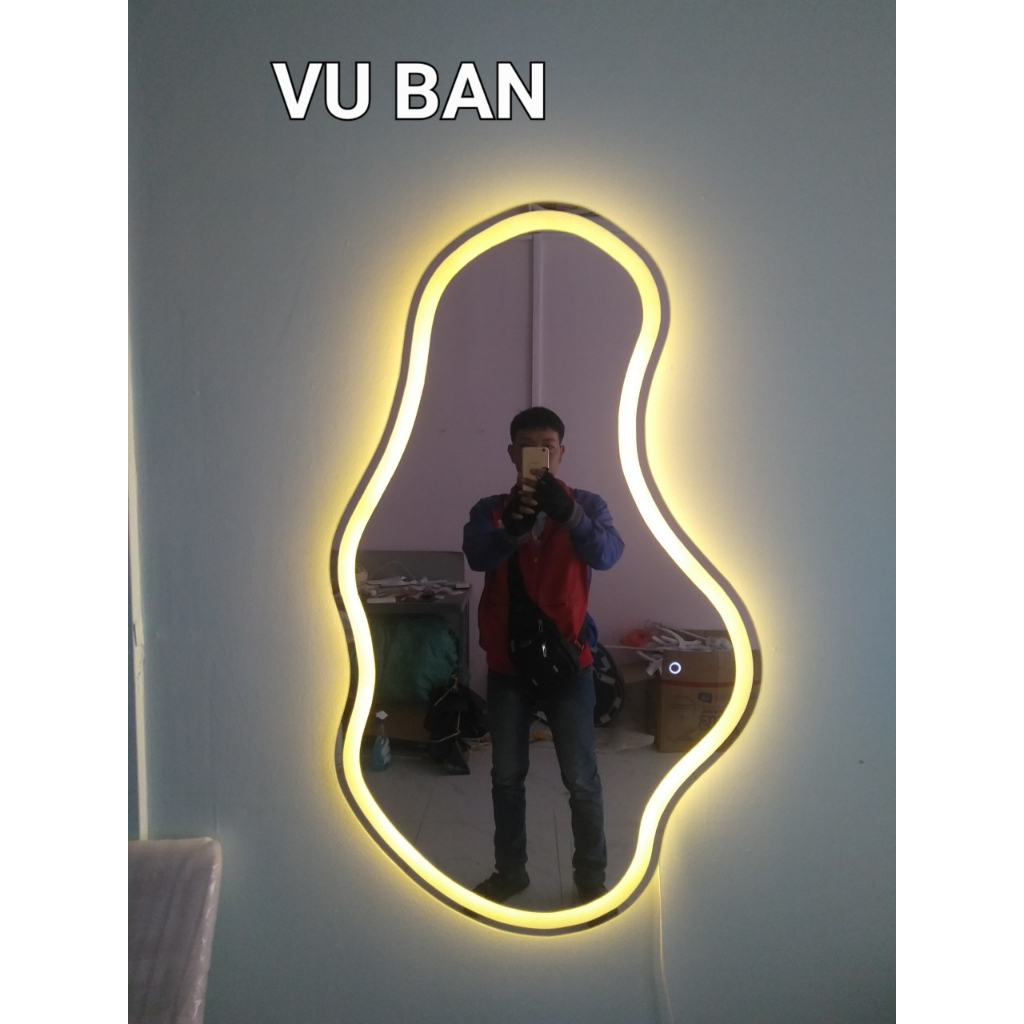 Gương nghệ thuật hạt đậu đầu tròn VUBAN
