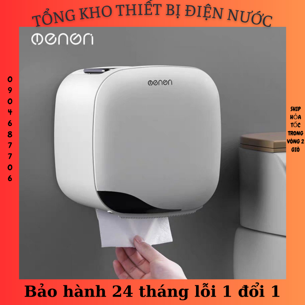 Hộp Đựng Giấy Vệ Sinh cao cấp A1613, Thiết Bị Nhà Tắm Chống Nước 2 Ngăn Tiện Lợi Tặng ( Kèm Miếng Dán)
