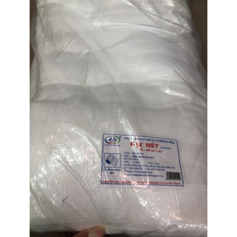 100 mét Gạc Y Tế Đông Pha 100% Sợi Cotton - Gạc Mét Y Tế Dài