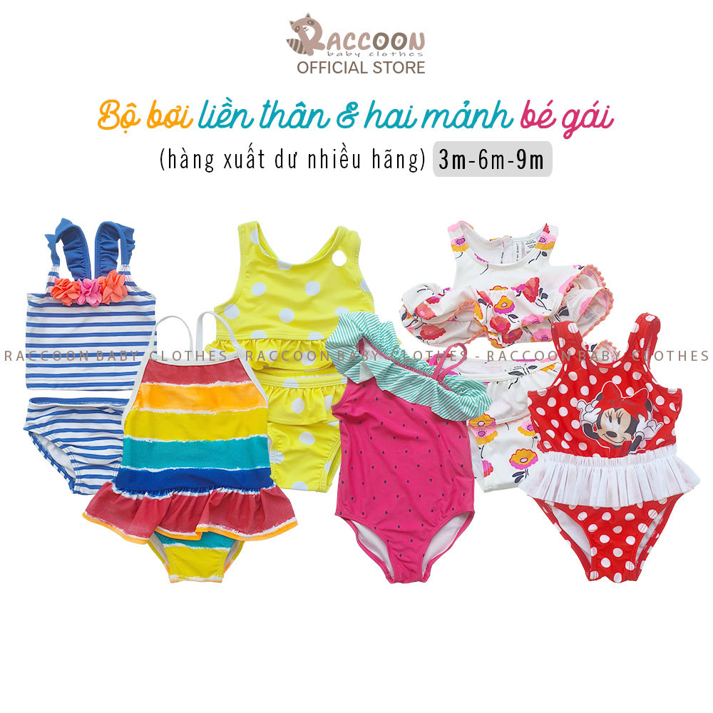 Đồ bơi bé gái liền thân và hai mảnh bikini xuất dư size nhí nhiều hãng VNXK