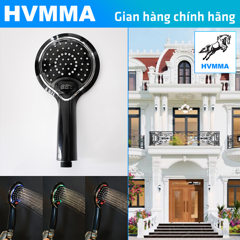 Đầu sen tắm TĂNG ÁP - Hàng cao cấp (có LED, báo nhiệt độ tắm) HVMMA