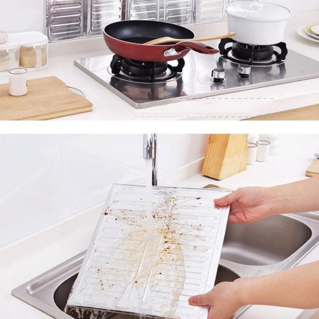 Tấm bạc chắn bếp ngăn dầu mỡ nấu ăn, che gió tiện ích đồ dùng phòng bếp