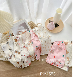 Bộ Pijama cho bé , sét bộ đồ ngủ Pijama đũi gân mềm mát , đáng yêu cho bé trai bé gái