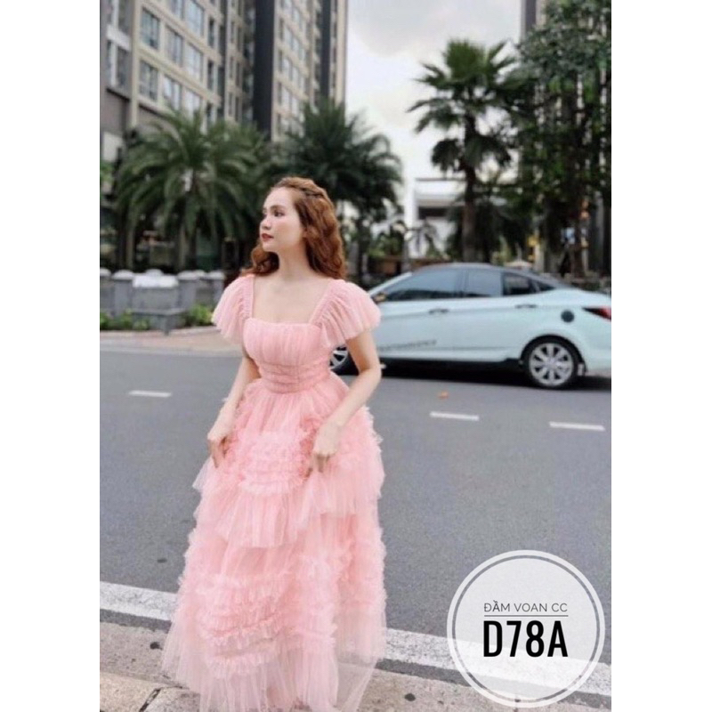 ĐẦM VOAN CAO CẤP CÁNH TIÊN BIGSIZE D78A FREESIZE 60-90kg