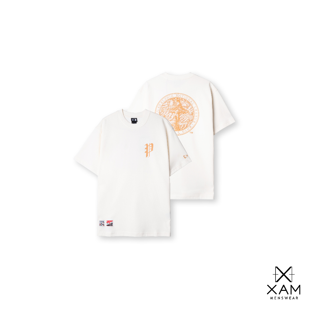 Áo thun unisex N.Era Base ball Club màu Ivory trẻ trung hiện đại, form rộng thoải mái