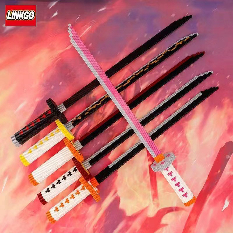 mô hình đồ chơi lego kiếm lego Kimetsu No Yaiba lắp ráp rèn luyện trí KATANA NHẬT DEMON SLAYER LINKGO