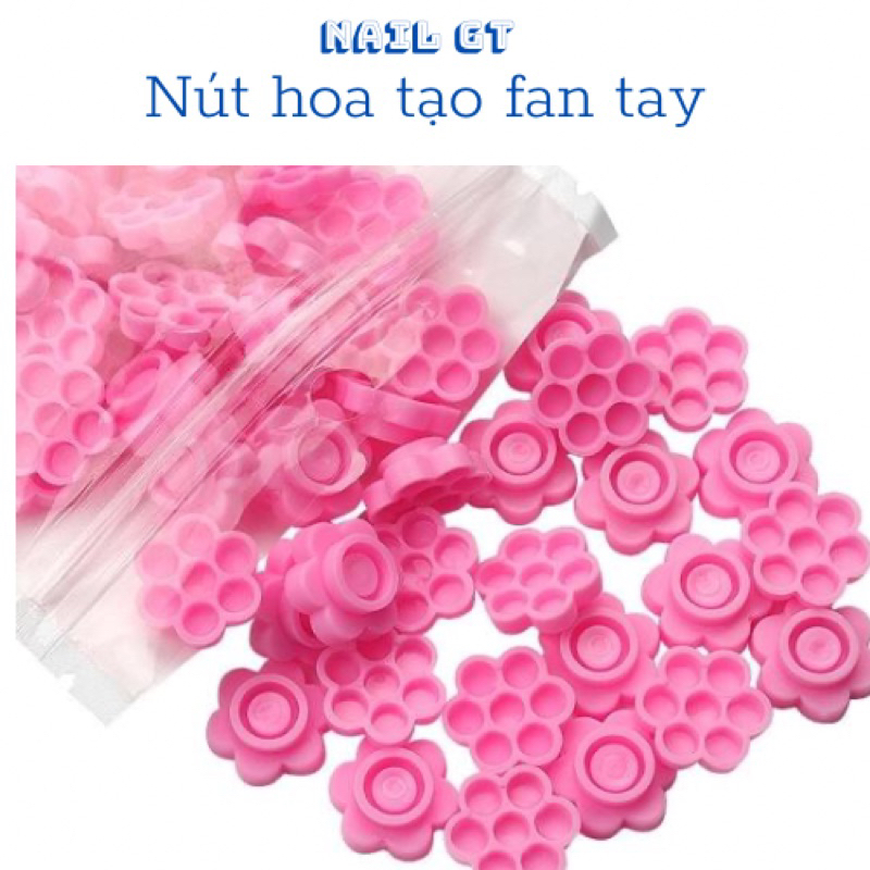 Nút hoa tạo FAN tay , đựng keo , nối mi ( 50&100 nút )