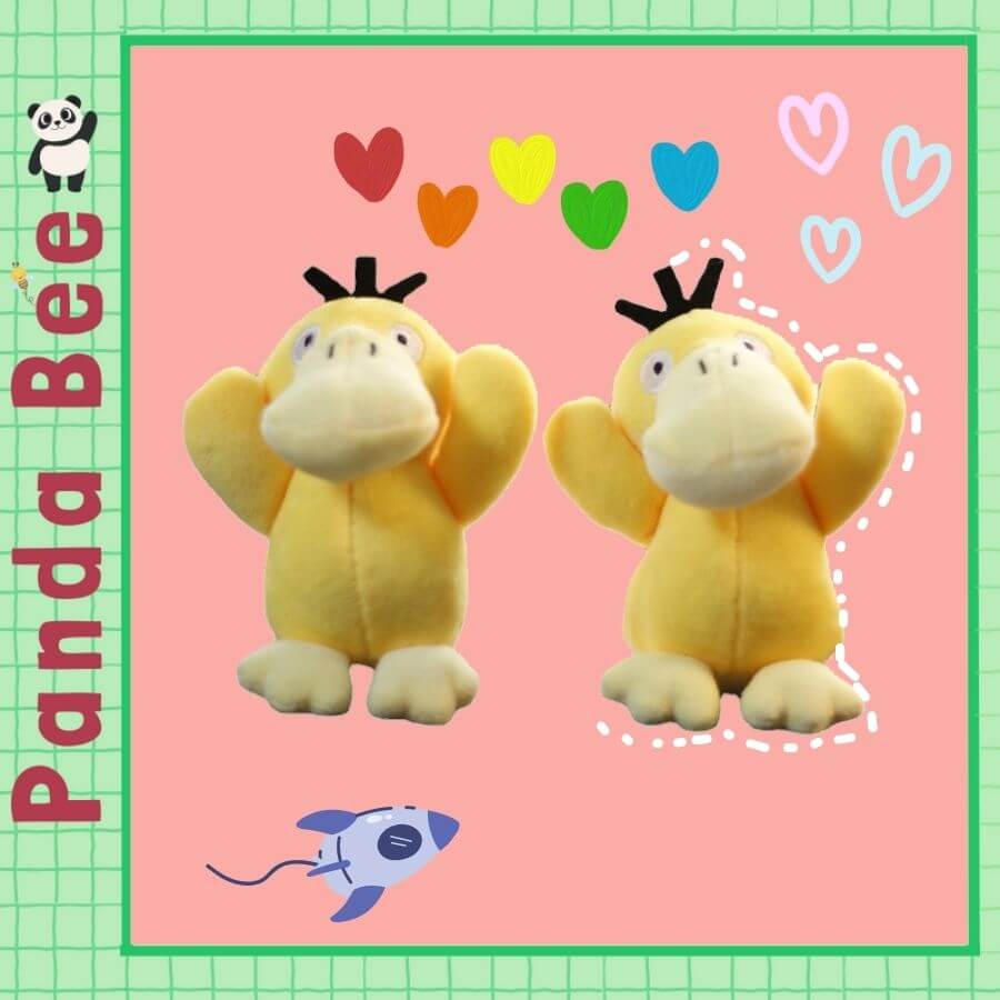 Móc Khóa Dễ Thuơng Hình Chú Vịt Vàng Xinh Xắn 12cm Đeo Balo, Móc Khóa Gấu Bông Panda Bee GB015