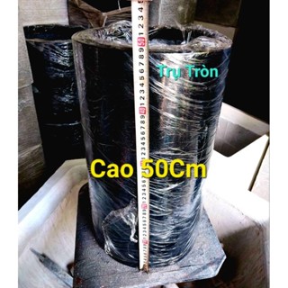 Chậu Trụ Tròn Đá Mài Rộng 30cm Cao 50Cm Trồng Cây